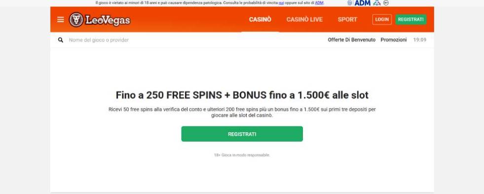 LeoVegas bonus benvenuto 2026
